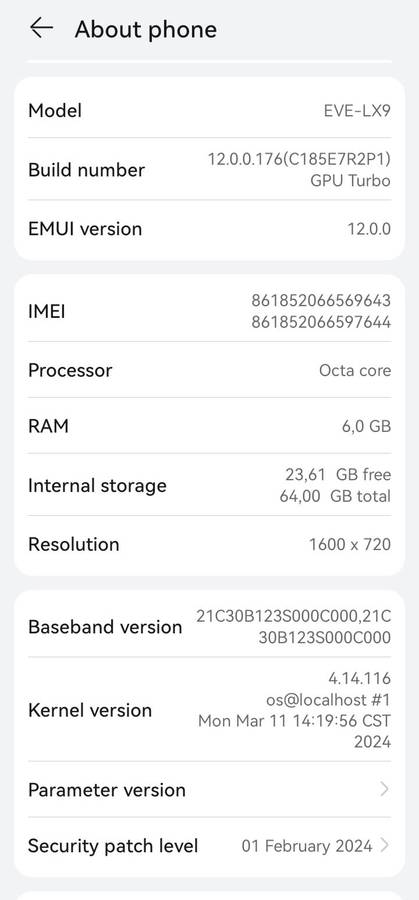 HUAWEI NOVA Y61