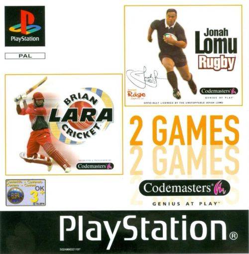 2 games jonah lomu rugby brian lara cricket PS1