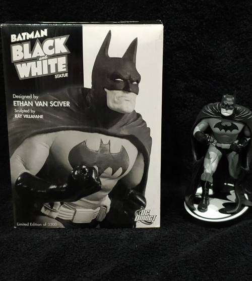 Batman Black And White Statue