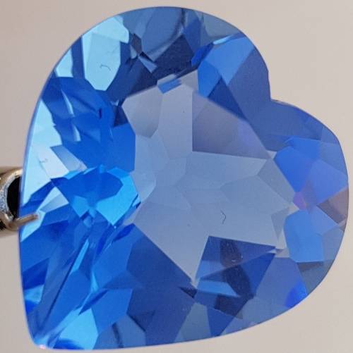 SWISS BLUE HYDROTHERMAL QUARTZ - 21.95 ct