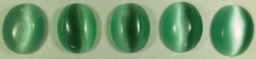 SEA FOAM BLUE CATS EYE OVAL CABOCHON - 10x8mm - SOLD INDIVIDUALLY
