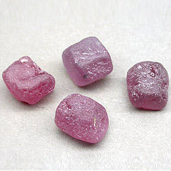NATURAL UNTREATED RUBY ROUGH - 4 PIECE LOT!