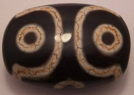 MODERN TRUE AGATE 6 EYE dZI BEAD