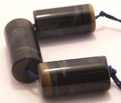 BEAUTIFUL BLUE TIGERS EYE CYLINDER SHAPED BEADS
