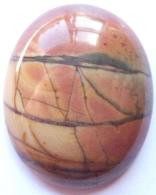 NATURAL PICTURE JASPER OVAL CABOCHON - 58.25ct