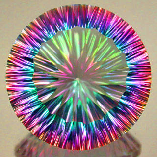 INCREDIBLE COLLECTER'S GEM - RAINBOW MYSTIC TOPAZ - 76.85 ct - BIGGEST ON BIDORBUY!