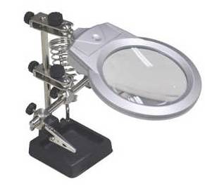 Illuminated Helping Hands with 90mm Magnifier