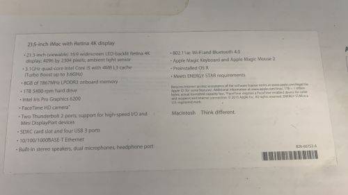 21.5-inch iMac with Retina 4K display