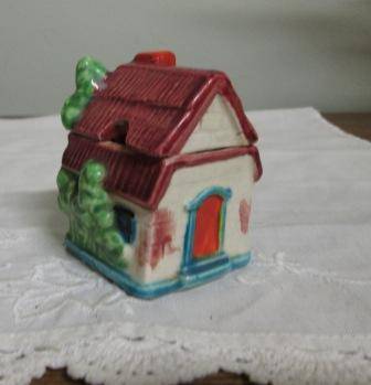 COLLECTABLE MUSTARD JAR IN SHAPE OF LITTLE HOUSE ~ NO CHIPS OR CRACKS~HAVE A LOOK!!!!!!!!