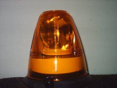 Orange light for cars & LDV's used at construction sites / towing