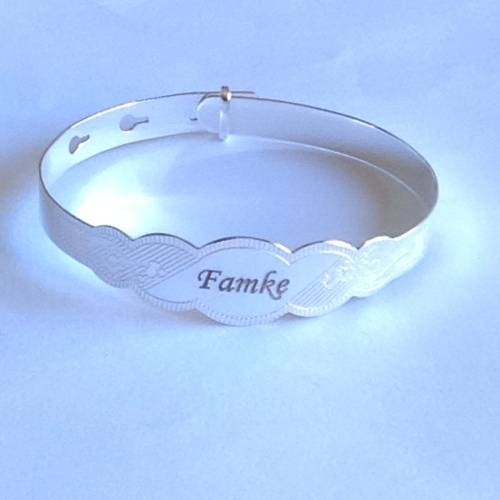 Adorable baby bangle - Laser Engraved - FREE Delivery
