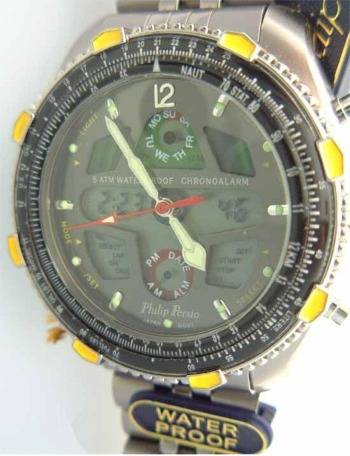 ** Read B4 Bidding **  PERSIO Titanium Pilot Navihawk Watch / NO EFT