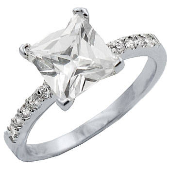 ** VALENTINE'S DAY ** 5.00ctw Diamond & Diamond ZrO2 Ring / Size 7