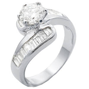 ** Read B4 Bidding ** 4.00ctw Diamond & Diamond ZrO2 Ring / Size 8