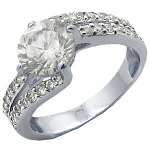 ** Read B4 Bidding ** 5.00ctw Diamond & Diamond ZrO2 Ring / Size 6