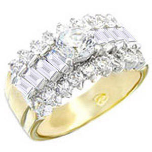 ** NO TRICKS - JUST TREATS ** 4.00ctw Diamond & Diamond ZrO2 Ring / Size 7