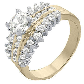THINK CHRISTMAS! 3.50ctw Diamond & Diamond ZrO2 Ring / Size 7