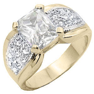 THINK CHRISTMAS! 5.00ctw Diamond & Diamond ZrO2 Ring / Size 7