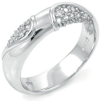 THINK CHRISTMAS! S/S 2.00ctw Diamond & Diamond ZrO2 Ring / Size 8