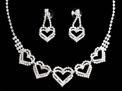 ** Read B4 Bidding ** Diamond & Diamond RC Necklace / Earrings Set