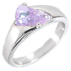 Laser-Cut Tanzanite ZrO2 Ring / Size 7.50