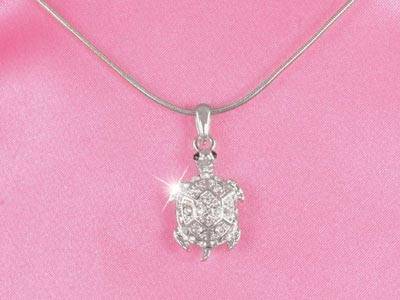 Austrian Crystal Turtle Necklace