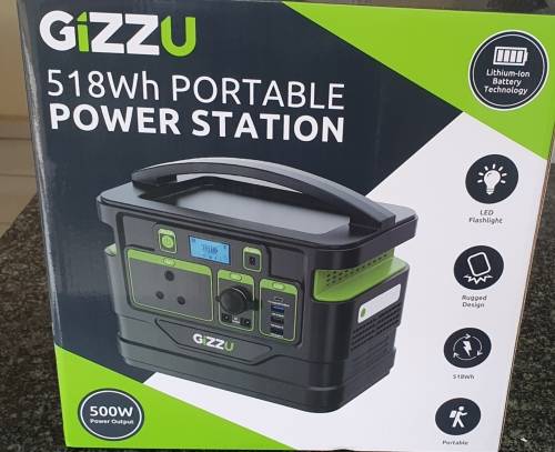 GIZZU 518Wh Portable Power Station 1 x 3 Prong SA Plug Point