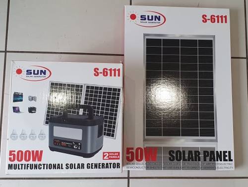 New 500W UPS Portable Power Station Back Up Power with Solar Panel (LifePO4 Battery)