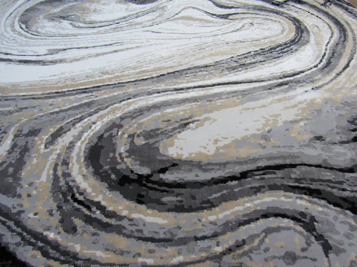 Modern Contemporary Grey Swirl Rug