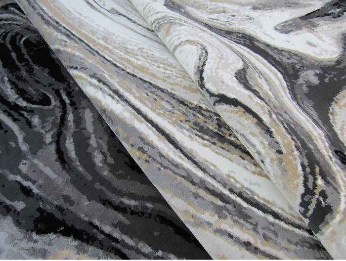 Modern Contemporary Grey Swirl Rug