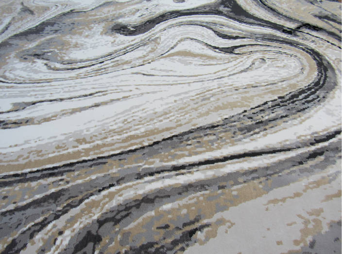 Modern Contemporary Grey Swirl Rug