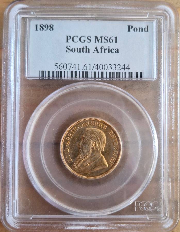 1898 ZAR Kruger Pond Graded MS61