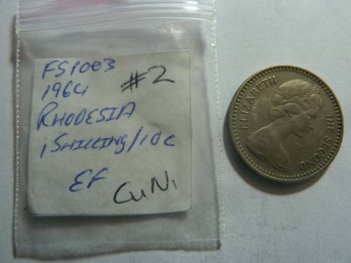 1964 Rhodesia 1 shilling/10 cent