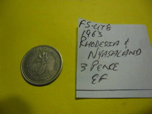 FS-478 1963 Rhodesia and Nyasaland 3 Pence