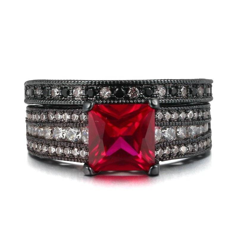 Stunning 3.5 Carat Simulated Diamond Wedding Ring Set. Sizes Available :  6 ; 7 ; 8 ; 9  !!!