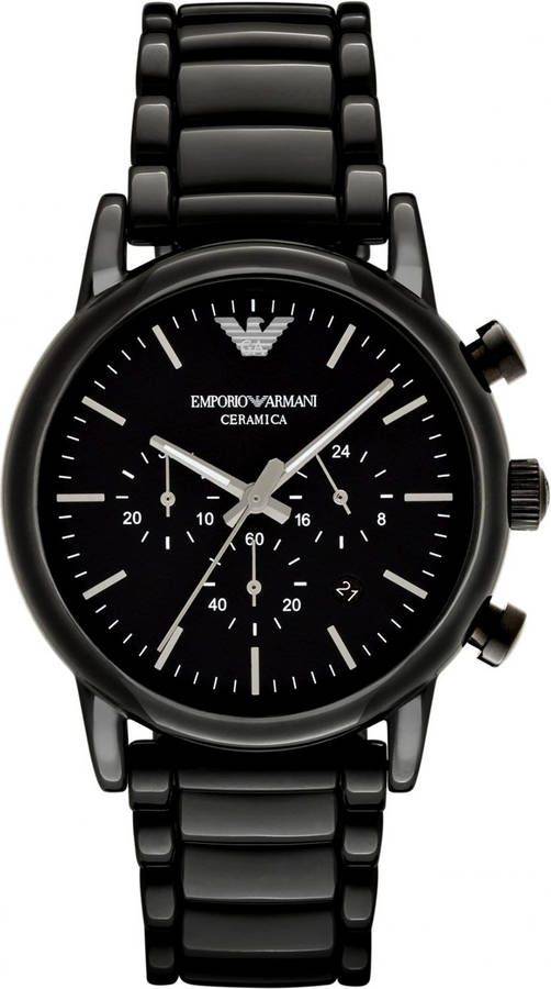 EMPORIO ARMANI AR1507 Men's Ceramica Chronograph Watch | BRAND NEW | BOX INCLUDED
