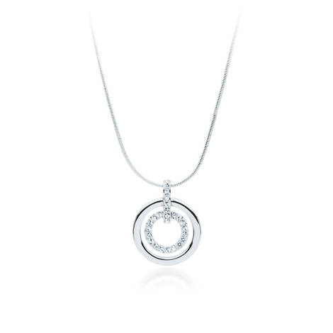 Concentric Circles Necklace!!! Made with Swarovski Elements!!!