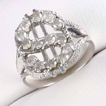 MENS 1CT DIAMOND RING IN SOLID WHITE GOLD (FOR END FINGER)