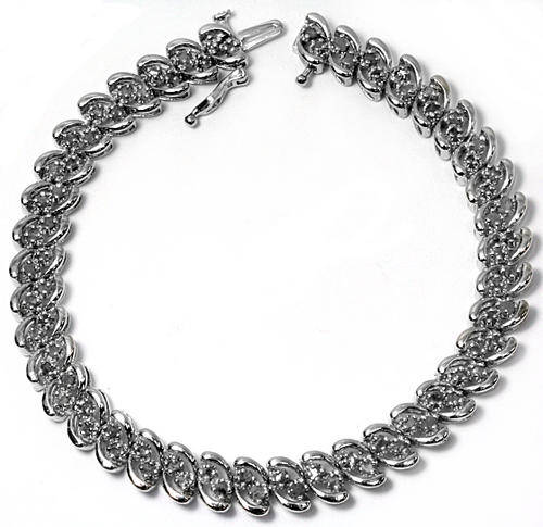 GENUINE **2Row** 2CT DIAMOND BRACELET NO RESERVE!!!!!!!!!!!!!!!!!!!!!!!
