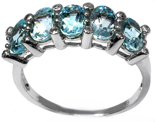 BRAND NEW AAA 9KT WHITE GOLD MYSTIC TOPAZ AND DIAMOND RING
