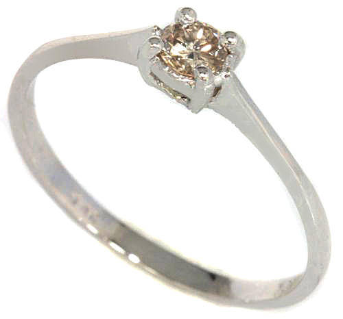 WELL MADE EXCELLENT SOLID 10KT WHITE GOLD SI1 DIAMOND SOLITIARE RING 0.20CT.. NO RESERVE!!!!!!