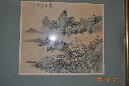 BEAUTIFUL!!!! ORIENTAL WATERCOLOR ON SILK!!!!