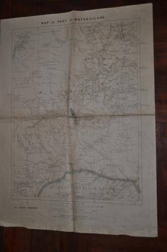 VERY RARE!!! MAP OF MATABILILAND BY COMPILED&LUH INTELLIGENCE DIV.WAR OFFICE,MAY 1896