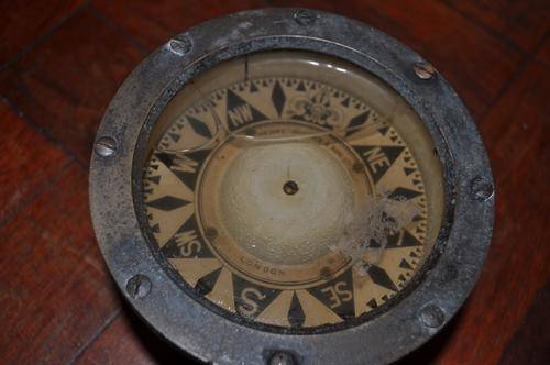RARE!!! HENRY HUGHES & SON LTD BRASS SHIP COMPASS