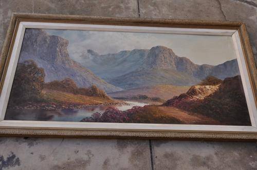 HUGE AWESOME PAINTING OIL ON BOARD BY LE ROUX