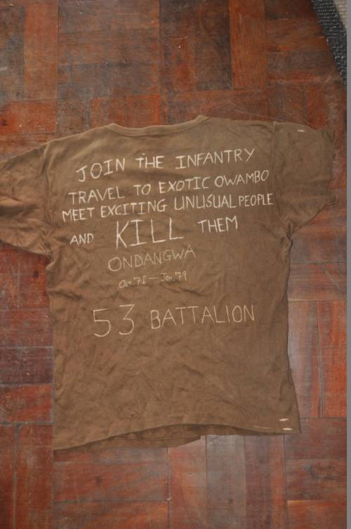 ORIGINAL BORDER WAR T-SHIRT 53 BATTALION  ,ONDANGWA 1978,SIZE M