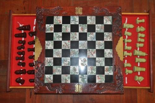 SUPERB!! VINTAGE CHINESE CHESS SET-JUST LOOK AT THIS!!!!