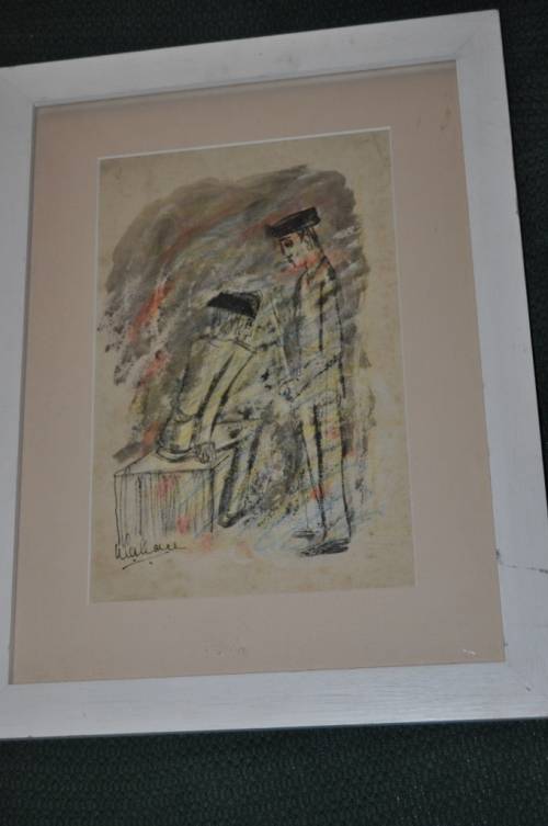 MARJORIE WALLACE(1925-2005) ORIGINAL MIXED MEDIA