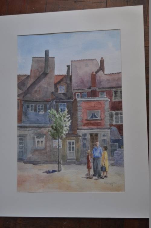 BEAUTIFUL WC TOWN SCENE,SIGNED BY ARTIST
