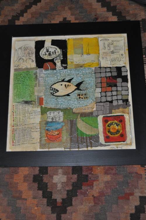 AWESOME MAJA MALJEVIC(1973,SERBIAN/SOUTH AFRICAN) ABSTRACT MIXED MEDIA-GREAT INVESTMENT!!!